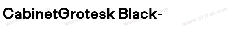 CabinetGrotesk Black字体转换